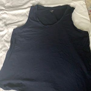 Loft navy blue scoop neck tank top